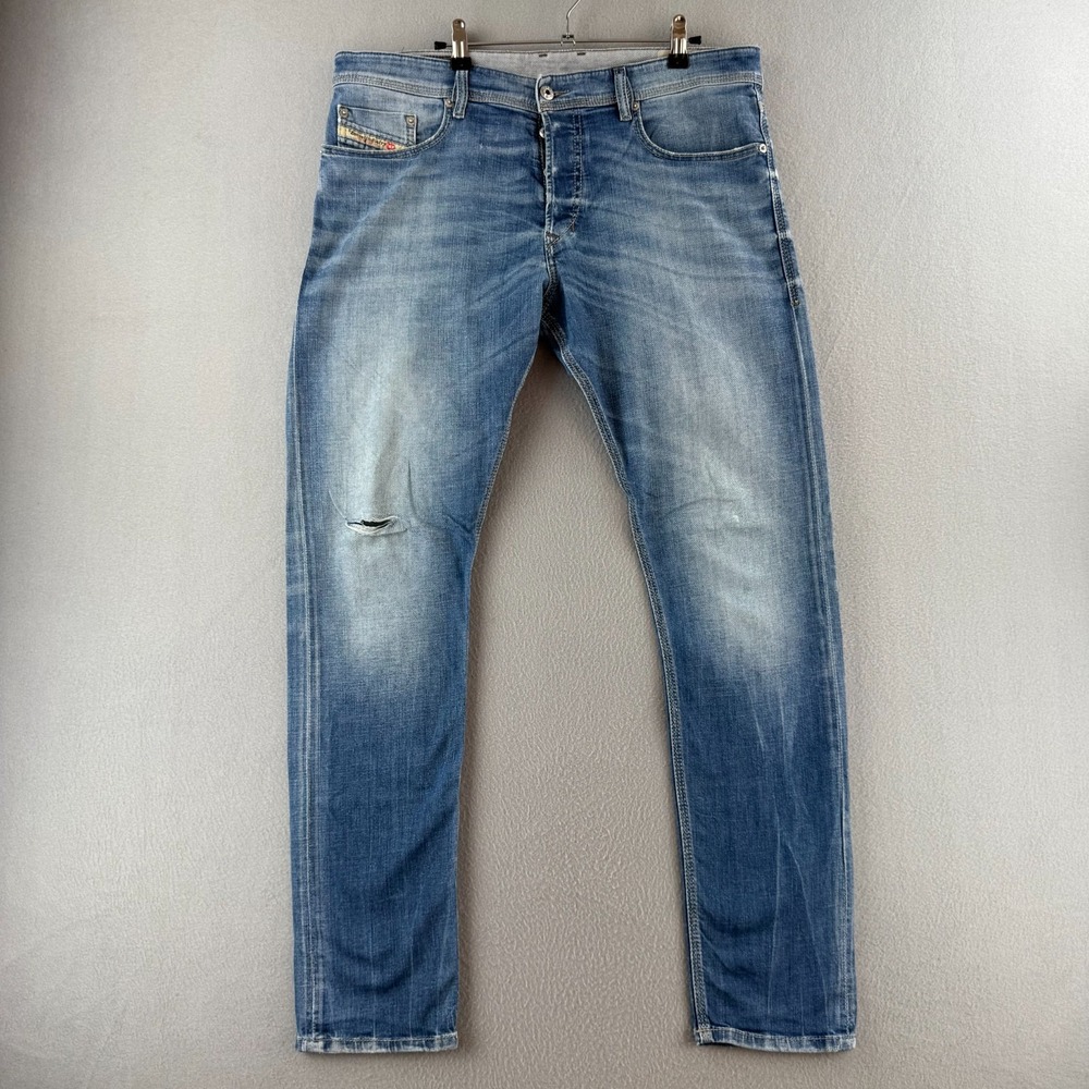 Diesel Jeans Mensโ 34x32 Tepparhar Slim Skinny Carrot Fit Denim
